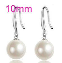 Load image into Gallery viewer, OMHXZJ Wholesale Sweet girl boy Fashion jewelry woman pure natural shell freshwater pearl 925 Sterling silver Stud Earrings YS01