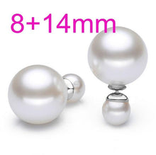 Load image into Gallery viewer, OMHXZJ Wholesale Sweet girl boy Fashion jewelry woman pure natural shell freshwater pearl 925 Sterling silver Stud Earrings YS01