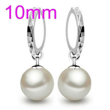 Load image into Gallery viewer, OMHXZJ Wholesale Sweet girl boy Fashion jewelry woman pure natural shell freshwater pearl 925 Sterling silver Stud Earrings YS01