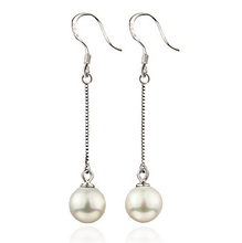 Load image into Gallery viewer, OMHXZJ Wholesale Sweet girl boy Fashion jewelry woman pure natural shell freshwater pearl 925 Sterling silver Stud Earrings YS01