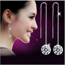画像をギャラリービューアに読み込む, OMHXZJ wholesale Fashion jewelry crystal heart International certification Amethyst real 925 sterling silver Stud earrings YS03