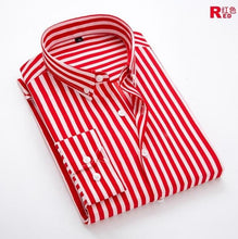 Load image into Gallery viewer, T-bird Shirt Men 2018 New Striped Long Sleeves Mens Dress Shirts Camisa Masculina Spring Summer Brand Casual Male Shirt Tops 5XL