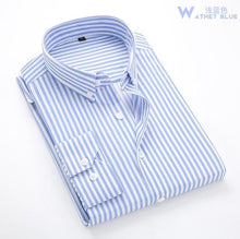 Load image into Gallery viewer, T-bird Shirt Men 2018 New Striped Long Sleeves Mens Dress Shirts Camisa Masculina Spring Summer Brand Casual Male Shirt Tops 5XL