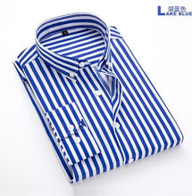 Load image into Gallery viewer, T-bird Shirt Men 2018 New Striped Long Sleeves Mens Dress Shirts Camisa Masculina Spring Summer Brand Casual Male Shirt Tops 5XL