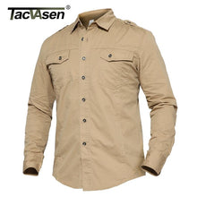 Load image into Gallery viewer, TACVASEN Autumn Military Clothing Men Tactical Shirt Summer Slim Long Sleeve Shirt Men's Cotton Shirts Casual Clothes TD-LHZ-005