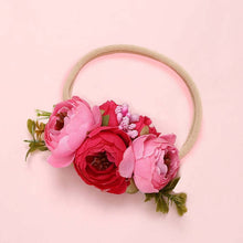 Load image into Gallery viewer, BalleenShiny Fashion Florals Headband Newborn Baby Elastic Princess Hairbands Child Kids Pearl Fresh Style Cute Headwear Gifts