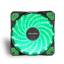 Load image into Gallery viewer, 120mm PC Computer 16dB Ultra Silent 15 LEDs Case Fan Heatsink Cooler Cooling w/ Anti-Vibration Rubber,12CM Fan,12VDC 3P IDE 4pin