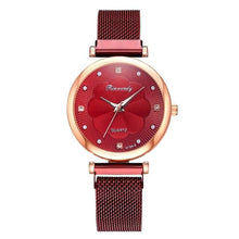 Load image into Gallery viewer, Fashion 5pcs Set Women Watches Luxury Magnet Buckle Flower Rhinestone Watch Ladies Quartz Wrist Watch Bracelet Set Reloj Mujer