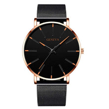 Load image into Gallery viewer, 2020 Minimalist Men's Fashion Ultra Thin Watches Simple Men Business Stainless Steel Mesh Belt Quartz Watch Relogio Masculino