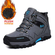Load image into Gallery viewer, Brand Men Winter Snow Boots Waterproof Leather Sneakers Super Warm Men's Boots Outdoor Male Hiking Boots Work Shoes Size 39-47