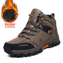 Load image into Gallery viewer, Brand Men Winter Snow Boots Waterproof Leather Sneakers Super Warm Men's Boots Outdoor Male Hiking Boots Work Shoes Size 39-47