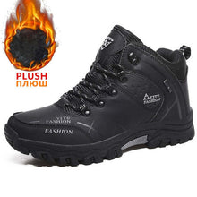 Load image into Gallery viewer, Brand Men Winter Snow Boots Waterproof Leather Sneakers Super Warm Men's Boots Outdoor Male Hiking Boots Work Shoes Size 39-47