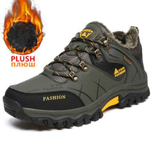 Load image into Gallery viewer, Brand Men Winter Snow Boots Waterproof Leather Sneakers Super Warm Men's Boots Outdoor Male Hiking Boots Work Shoes Size 39-47