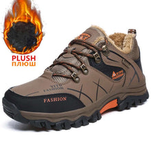 Load image into Gallery viewer, Brand Men Winter Snow Boots Waterproof Leather Sneakers Super Warm Men's Boots Outdoor Male Hiking Boots Work Shoes Size 39-47