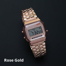 画像をギャラリービューアに読み込む, Rose Gold Silver Watches Men Watch Electronic Digital Display Retro Style Clock Men's Relogio Masculin Reloj Hombre homme