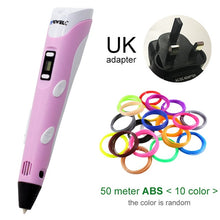 Load image into Gallery viewer, Myriwell 3D Pen DIY 3D Printer Pen Drawing Pens 3d Printing Best for Kids With ABS Filament 1.75mm Christmas Birthday Gift