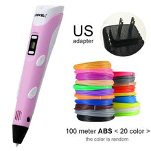 Load image into Gallery viewer, Myriwell 3D Pen DIY 3D Printer Pen Drawing Pens 3d Printing Best for Kids With ABS Filament 1.75mm Christmas Birthday Gift