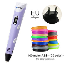 Load image into Gallery viewer, Myriwell 3D Pen DIY 3D Printer Pen Drawing Pens 3d Printing Best for Kids With ABS Filament 1.75mm Christmas Birthday Gift