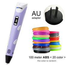 Load image into Gallery viewer, Myriwell 3D Pen DIY 3D Printer Pen Drawing Pens 3d Printing Best for Kids With ABS Filament 1.75mm Christmas Birthday Gift