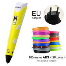 Load image into Gallery viewer, Myriwell 3D Pen DIY 3D Printer Pen Drawing Pens 3d Printing Best for Kids With ABS Filament 1.75mm Christmas Birthday Gift