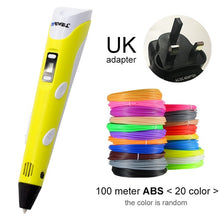 Load image into Gallery viewer, Myriwell 3D Pen DIY 3D Printer Pen Drawing Pens 3d Printing Best for Kids With ABS Filament 1.75mm Christmas Birthday Gift