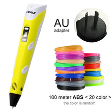 Load image into Gallery viewer, Myriwell 3D Pen DIY 3D Printer Pen Drawing Pens 3d Printing Best for Kids With ABS Filament 1.75mm Christmas Birthday Gift