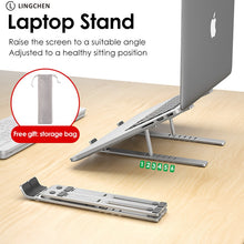 Load image into Gallery viewer, LINGCHEN Laptop Holder for MacBook Air Pro Notebook Laptop Stand Bracket Foldable Aluminium Alloy Laptop Holder for PC Notebook