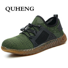Load image into Gallery viewer, QUHENG Work Safety Shoes Woman and Men Be Applicable Outdoor Steel Toe Anti Smashing Anti-slip Puncture Proof Work Boots
