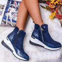 Load image into Gallery viewer, 2020 New Suede Women Shoes Fashion Casual Women Shoes Comfortable Zipper Sneakers Waterproof High Top Platform Women Shoes