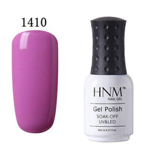 Load image into Gallery viewer, HNM 8ml UV Gel Nail Polish Soak Off Gel Polish 58 Colors GelLak Hybrid Varnish Semi Permanent Gelpolish Lucky Enamel Gel ink