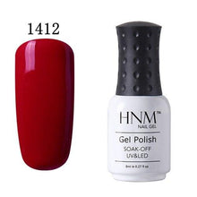 Load image into Gallery viewer, HNM 8ml UV Gel Nail Polish Soak Off Gel Polish 58 Colors GelLak Hybrid Varnish Semi Permanent Gelpolish Lucky Enamel Gel ink