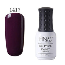 Load image into Gallery viewer, HNM 8ml UV Gel Nail Polish Soak Off Gel Polish 58 Colors GelLak Hybrid Varnish Semi Permanent Gelpolish Lucky Enamel Gel ink