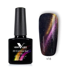 Load image into Gallery viewer, New Nail Art Design Venalisa New 3D Change Color Magic magnetism Cat Eyes Gel Polish 3D Magnetic Cat Gel Polish Top Coat Varnish