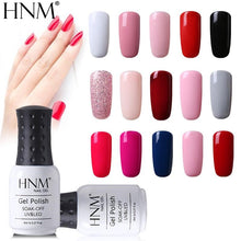 Load image into Gallery viewer, HNM 8ml UV Gel Nail Polish Soak Off Gel Polish 58 Colors GelLak Hybrid Varnish Semi Permanent Gelpolish Lucky Enamel Gel ink