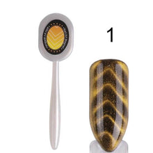 Load image into Gallery viewer, Full beauty Double-end Cat Eye Magnet Stick 3D Magic Effect Gel Polish Varnish Line Stripe Charms Nail Magnetic Tools CH537-1