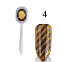 Load image into Gallery viewer, Full beauty Double-end Cat Eye Magnet Stick 3D Magic Effect Gel Polish Varnish Line Stripe Charms Nail Magnetic Tools CH537-1