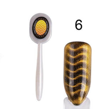 Load image into Gallery viewer, Full beauty Double-end Cat Eye Magnet Stick 3D Magic Effect Gel Polish Varnish Line Stripe Charms Nail Magnetic Tools CH537-1