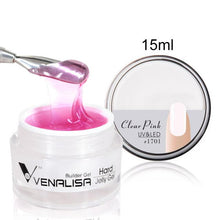 Load image into Gallery viewer, Venalisa 15ml nail art french nail DIY gum poly gel clear natural camouflage color fibreglass hard jelly builder nail extend gel
