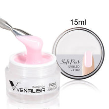 Load image into Gallery viewer, Venalisa 15ml nail art french nail DIY gum poly gel clear natural camouflage color fibreglass hard jelly builder nail extend gel