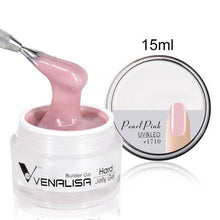 Load image into Gallery viewer, Venalisa 15ml nail art french nail DIY gum poly gel clear natural camouflage color fibreglass hard jelly builder nail extend gel