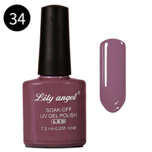 Load image into Gallery viewer, LILY ANGEL Nail Art Design Manicure 110 Color 7.3Ml Soak Off Enamel 2018 New Gel Polish LED UV Gel Nail Polish Lacquer 1-38