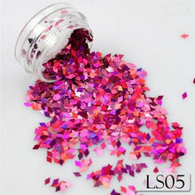 Load image into Gallery viewer, Full Beauty Laser Silver Gold Flakes Nail Art Sequins Colorful Glitter Paillette Rhombus Shape for DIY Craft Slider CHLS01-16