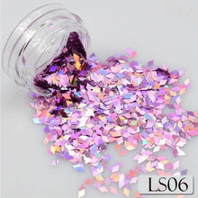 Load image into Gallery viewer, Full Beauty Laser Silver Gold Flakes Nail Art Sequins Colorful Glitter Paillette Rhombus Shape for DIY Craft Slider CHLS01-16