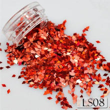 Load image into Gallery viewer, Full Beauty Laser Silver Gold Flakes Nail Art Sequins Colorful Glitter Paillette Rhombus Shape for DIY Craft Slider CHLS01-16