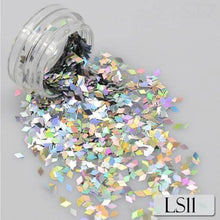 Load image into Gallery viewer, Full Beauty Laser Silver Gold Flakes Nail Art Sequins Colorful Glitter Paillette Rhombus Shape for DIY Craft Slider CHLS01-16