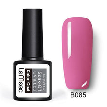 Load image into Gallery viewer, LEMOOC Glitter Gel Nail Polish 8ml Soak Off UV Gel 70 Colors Pure Color Nail Gel Varnish DIY Nail Art Manicure Nail Gel Lacquer