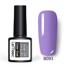 Load image into Gallery viewer, LEMOOC Glitter Gel Nail Polish 8ml Soak Off UV Gel 70 Colors Pure Color Nail Gel Varnish DIY Nail Art Manicure Nail Gel Lacquer