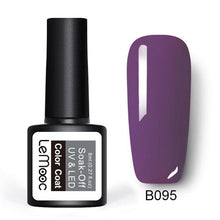 Load image into Gallery viewer, LEMOOC Glitter Gel Nail Polish 8ml Soak Off UV Gel 70 Colors Pure Color Nail Gel Varnish DIY Nail Art Manicure Nail Gel Lacquer