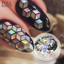 Load image into Gallery viewer, Full Beauty Laser Silver Gold Flakes Nail Art Sequins Colorful Glitter Paillette Rhombus Shape for DIY Craft Slider CHLS01-16