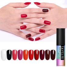Load image into Gallery viewer, LILYCUTE 90 Colors 5ML Soak Off UV Gel Polish Pure Color Nail Gel Grey Nude Series Long Lasting Gel Nail Art Varnish Manicure